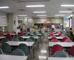 江東試験場内の食堂の様子